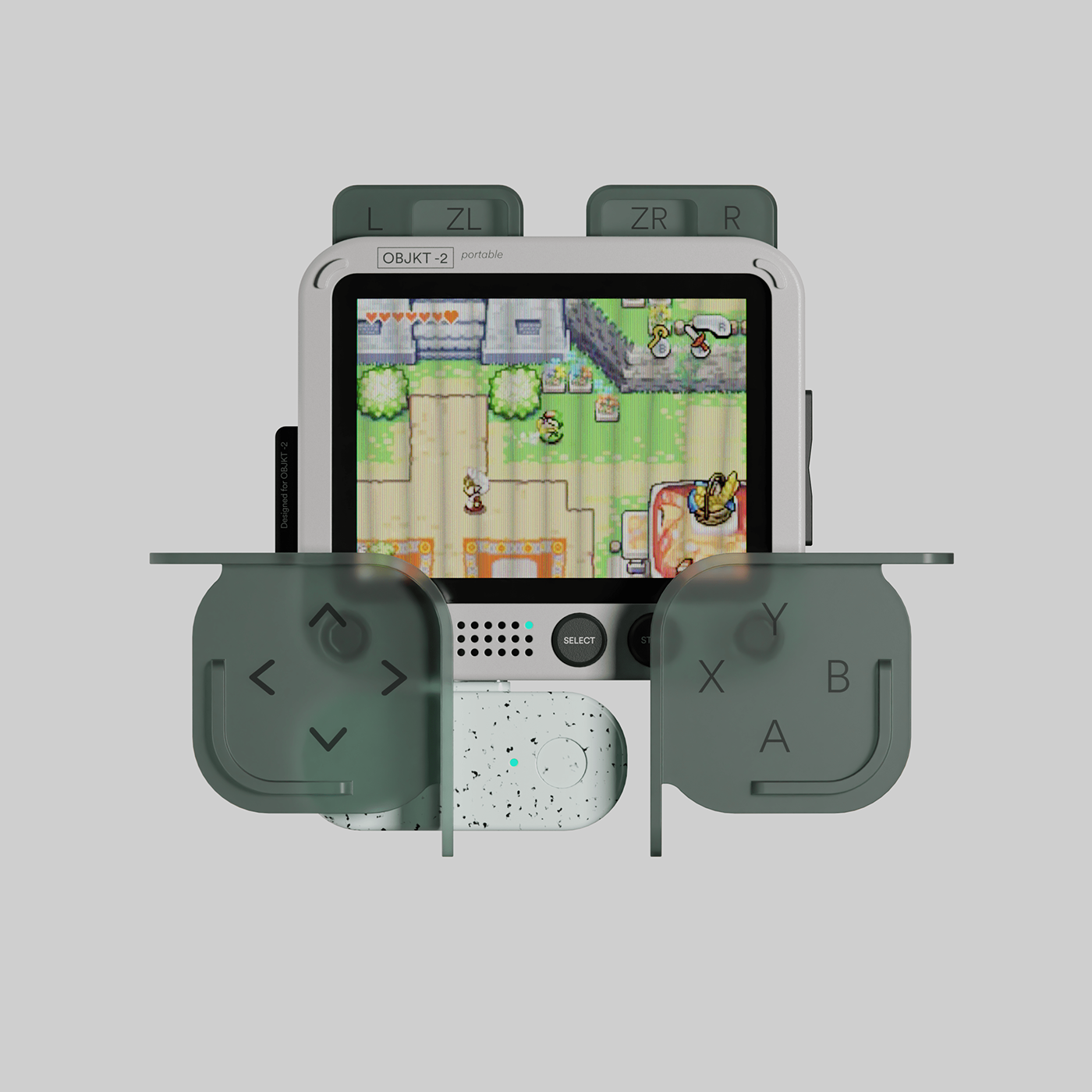 OBJKT -2，Handheld game console，Vintage classic game console，