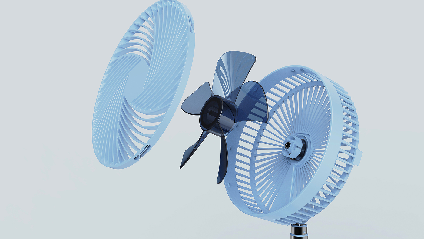 Folding fan，Multi angle switching，Landing, desktop dual mode，product design，industrial design，Appearance design，