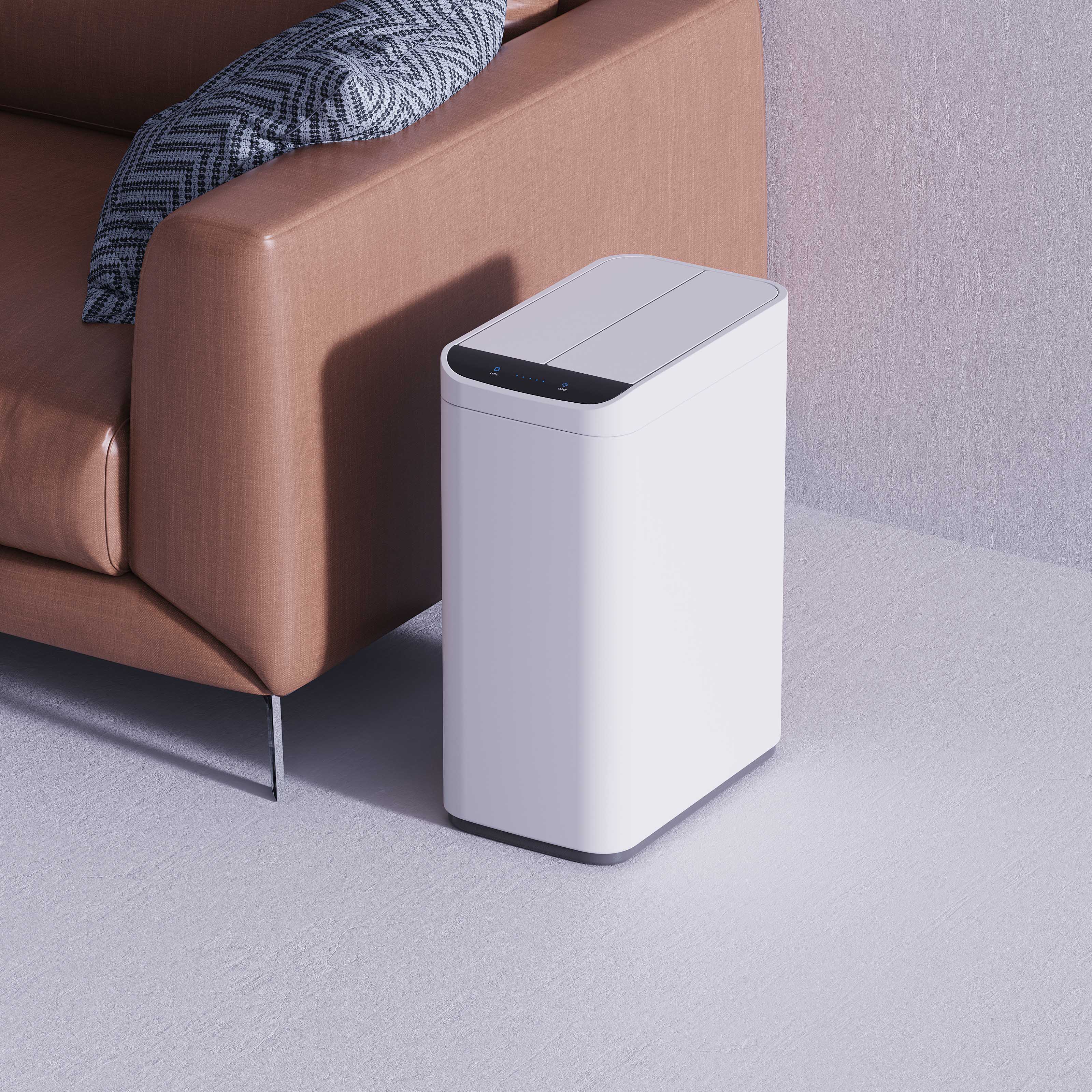 方形极简感应垃圾桶