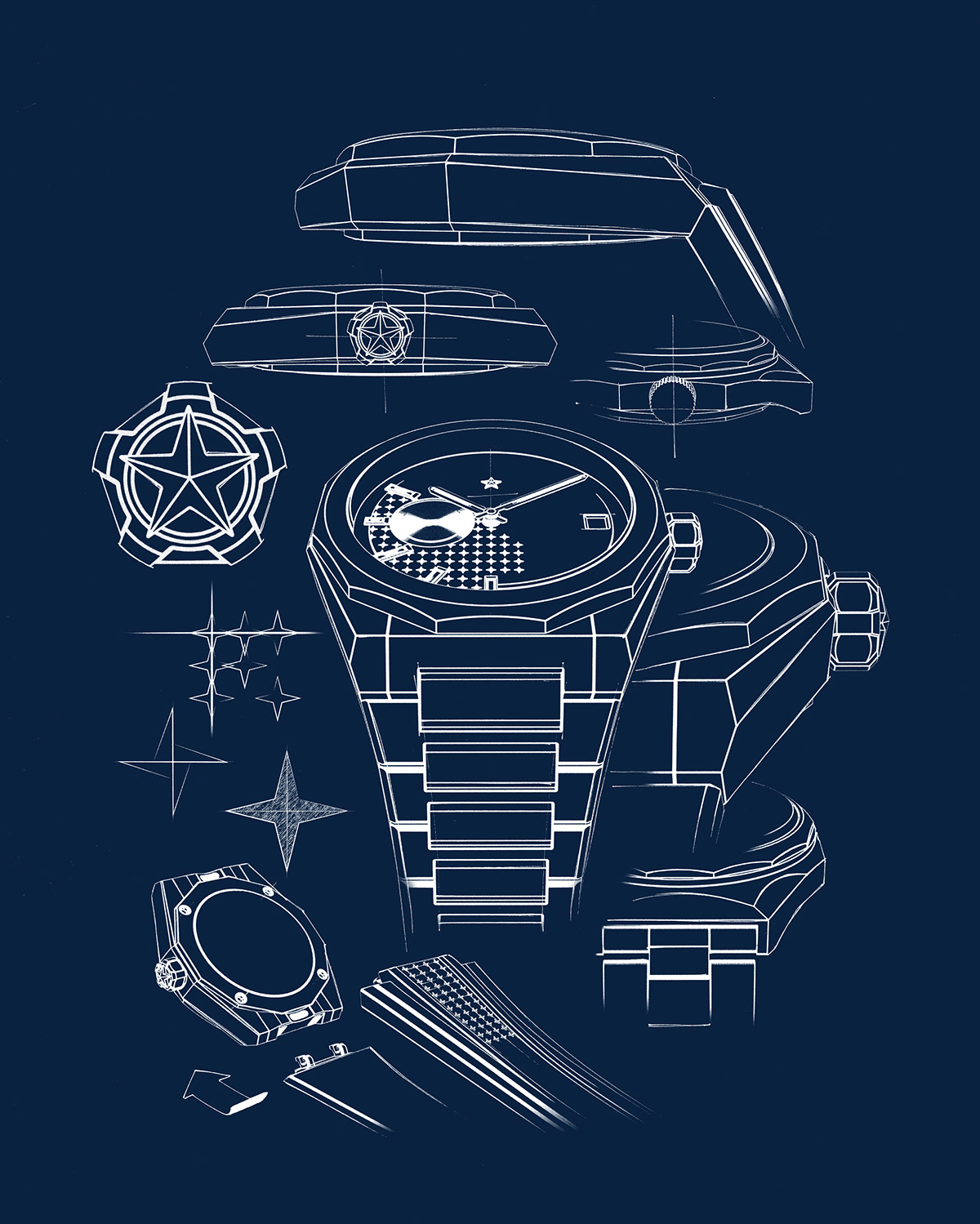 Wrist watch，Wristwatch，time，Sebastian Gerbert，Defy Skyline，