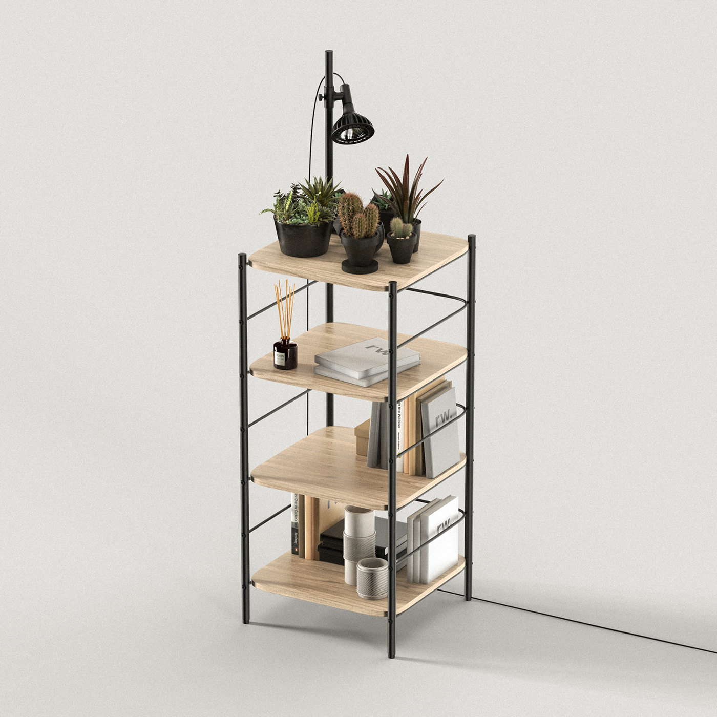Jason Luo，bookshelf，Storage rack，Plant rack，