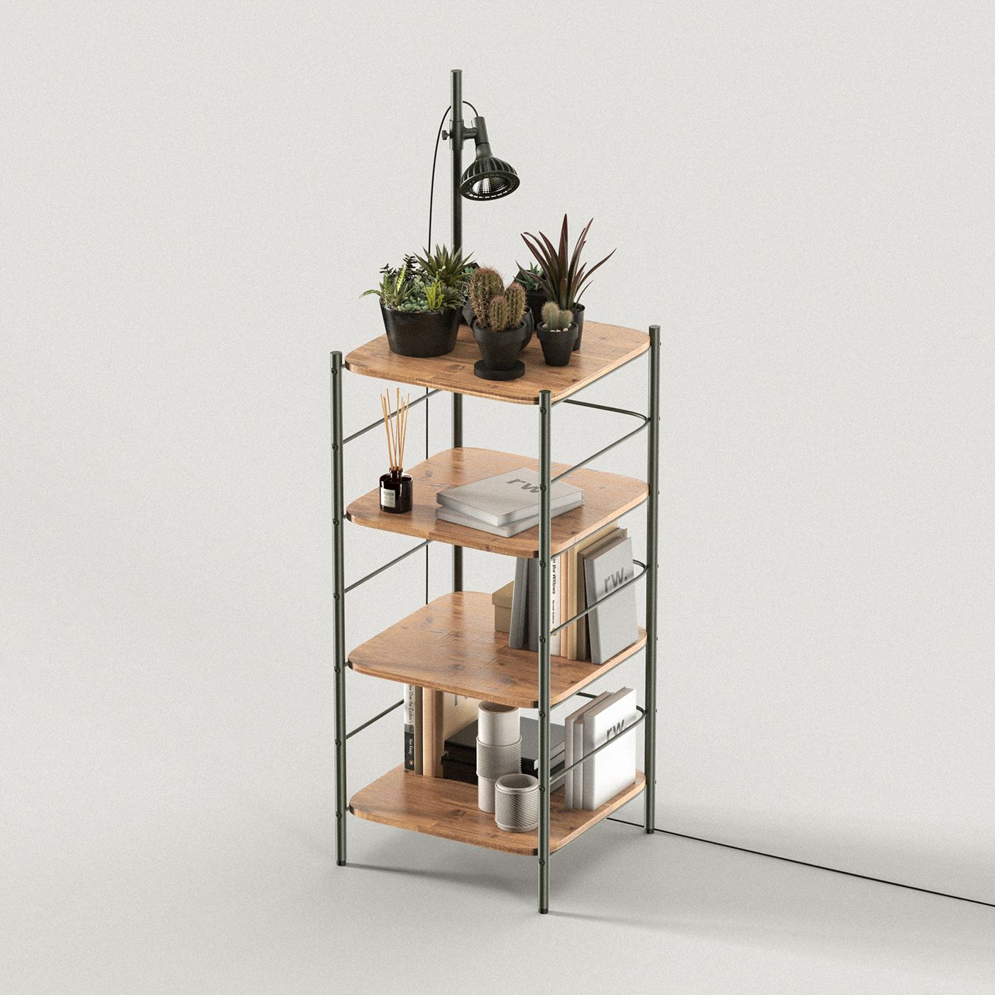 Jason Luo，bookshelf，Storage rack，Plant rack，