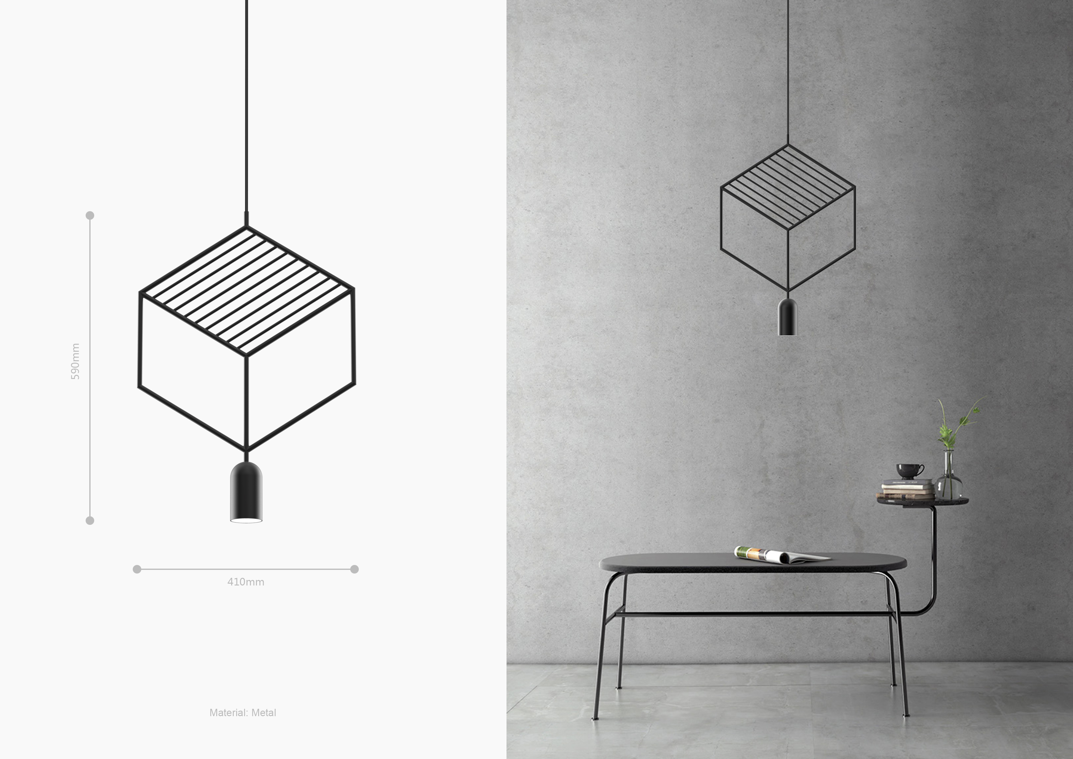 Some postmodern line lamp design，