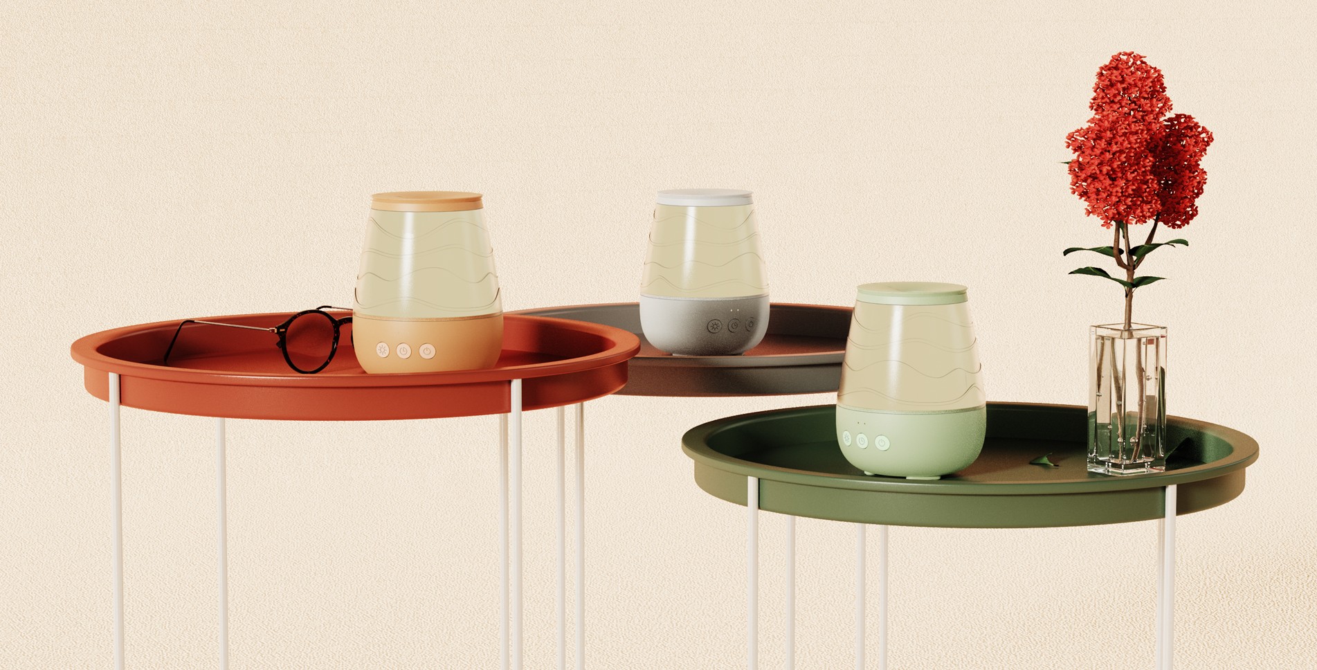 household electrical appliances，Aromatherapy，product design，industrial design，lamp，Vertical space，