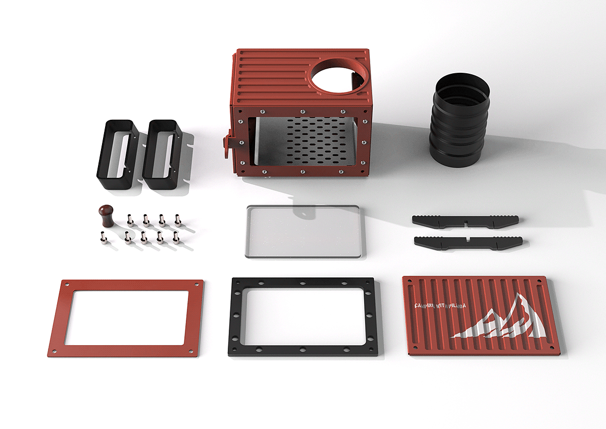 Campers，industrial design，Camping stove，outdoors，PILMO，