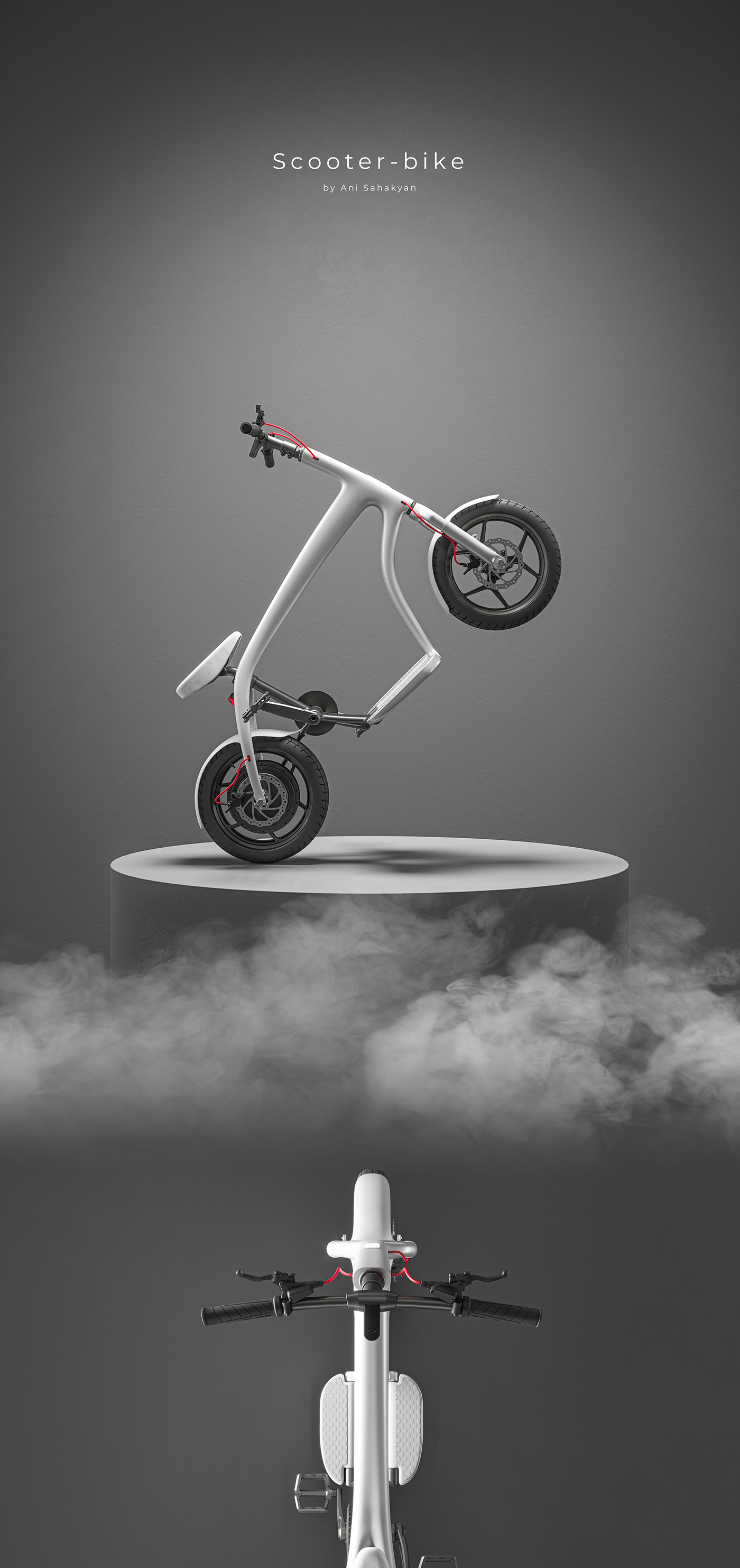 Bicycle，Skate，product design，Minimalist，