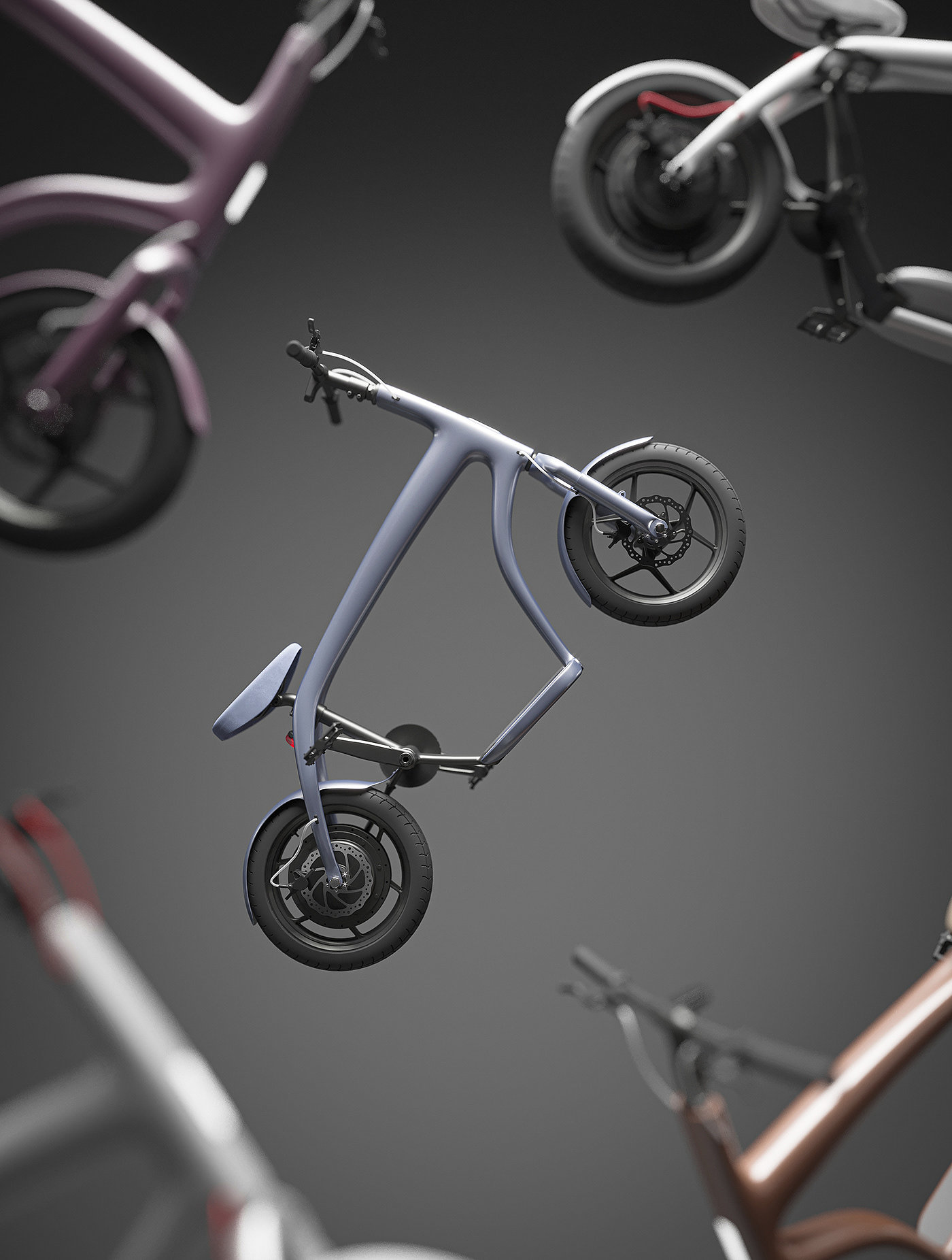 自行车，滑板，产品设计，极简，