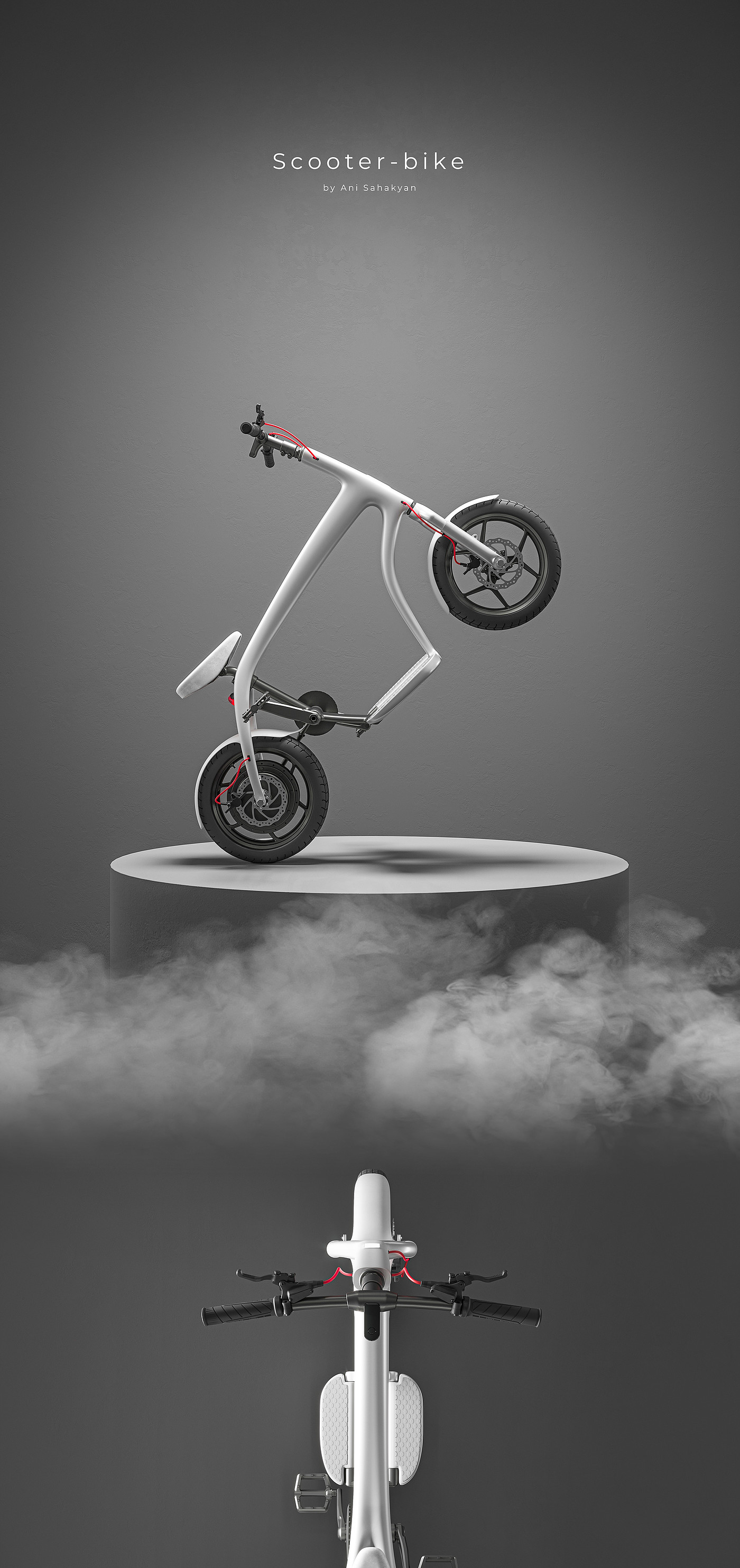 Bicycle，Skate，product design，Minimalist，