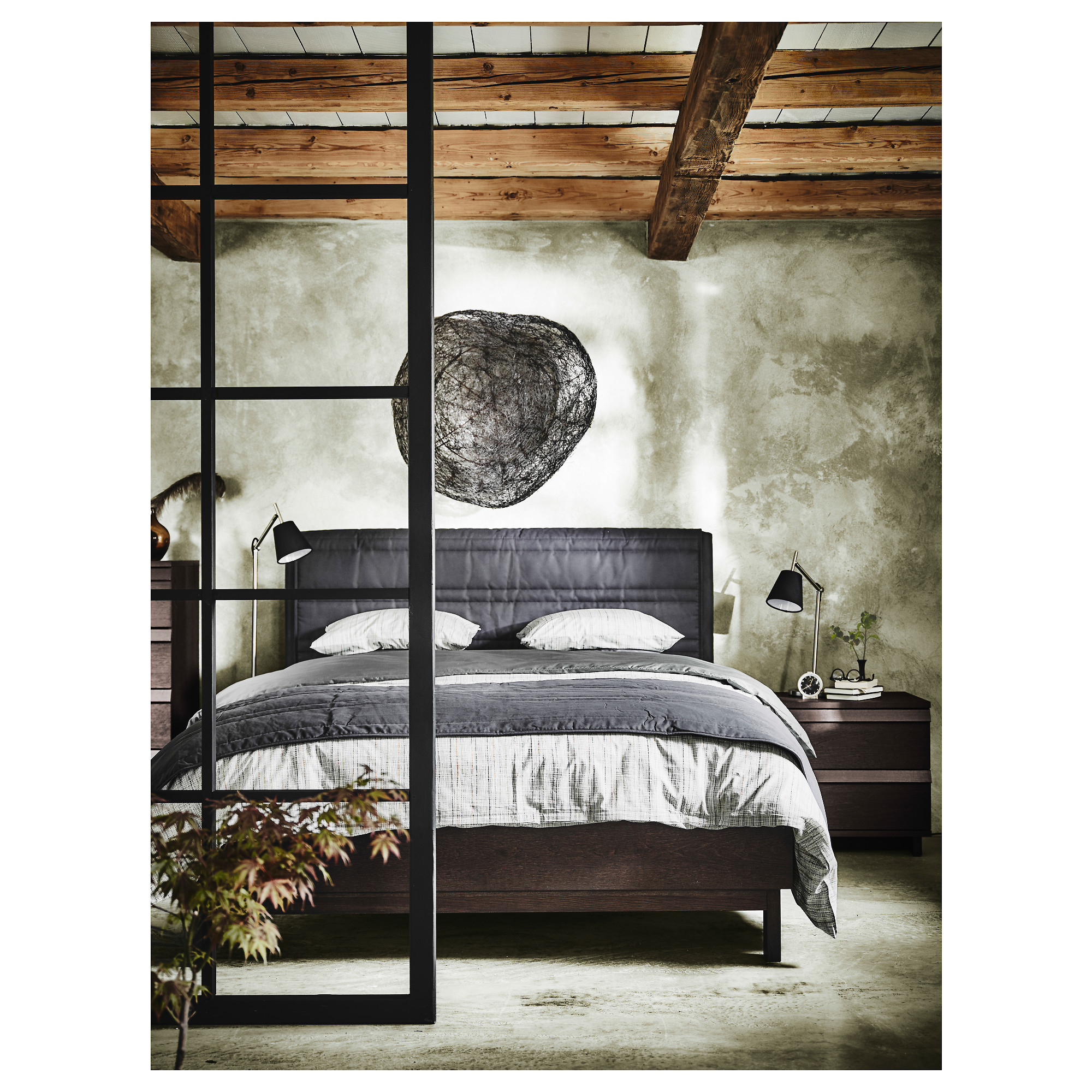 IKEA，Opran bed，dark grey，IKEA，