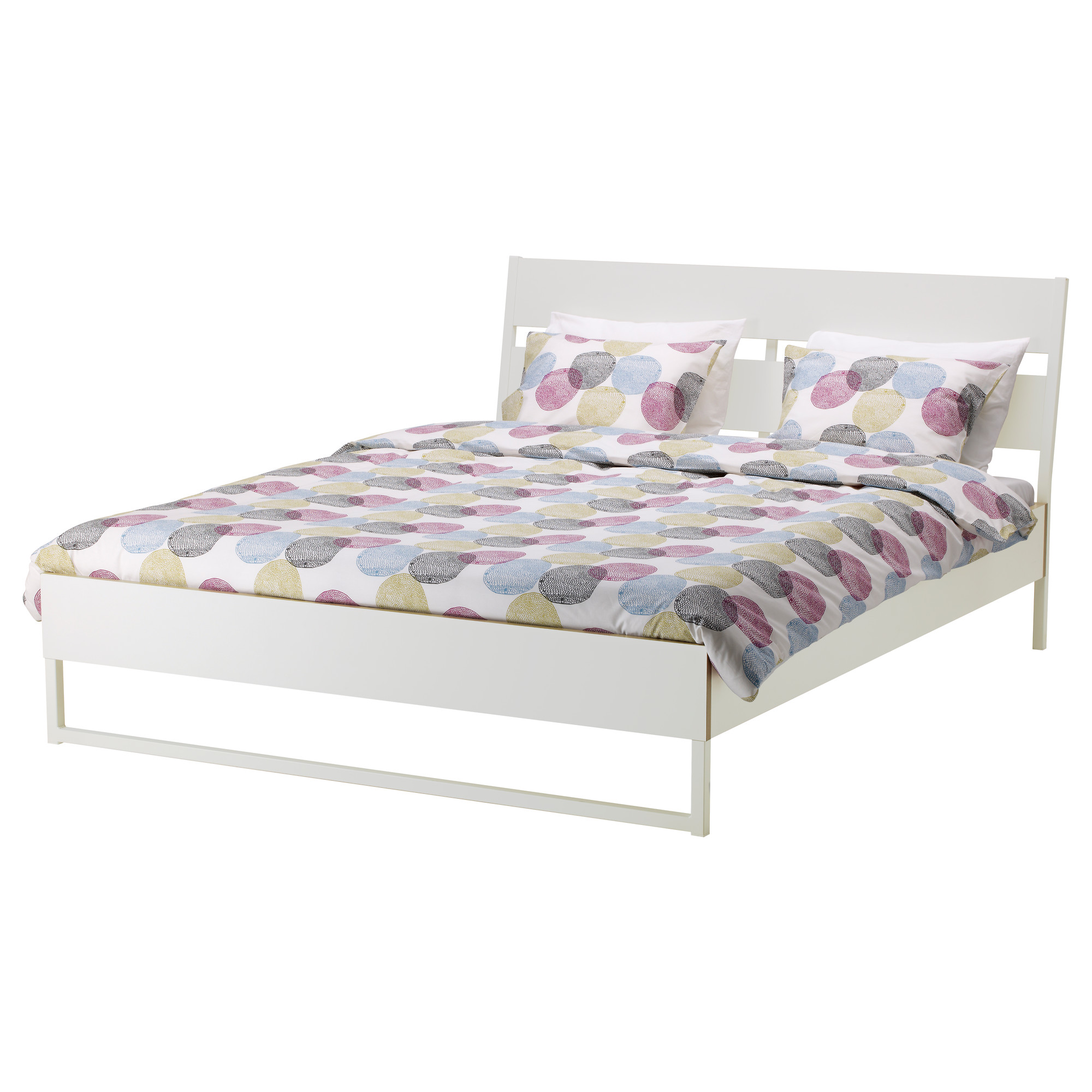 宜家特吕西尔床架白色浅灰色ikea69912770