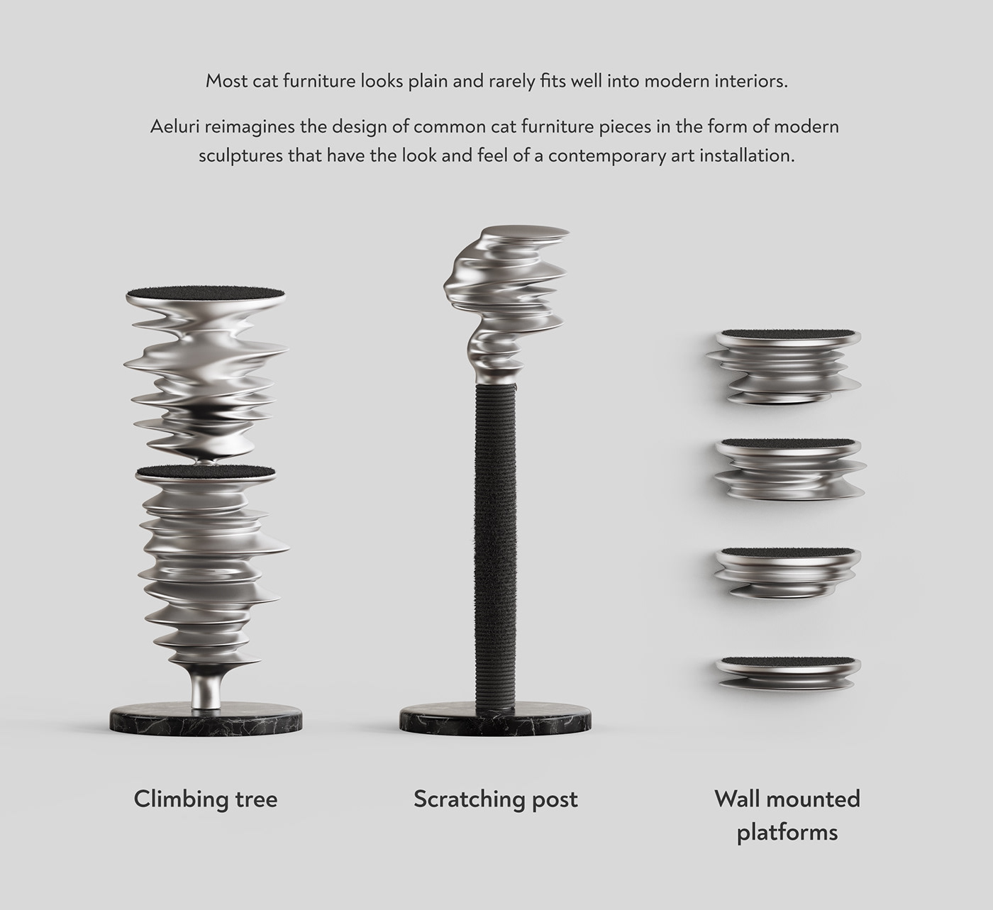 3D Cat Furniture，conceptual design，industrial design，modern art，product design，