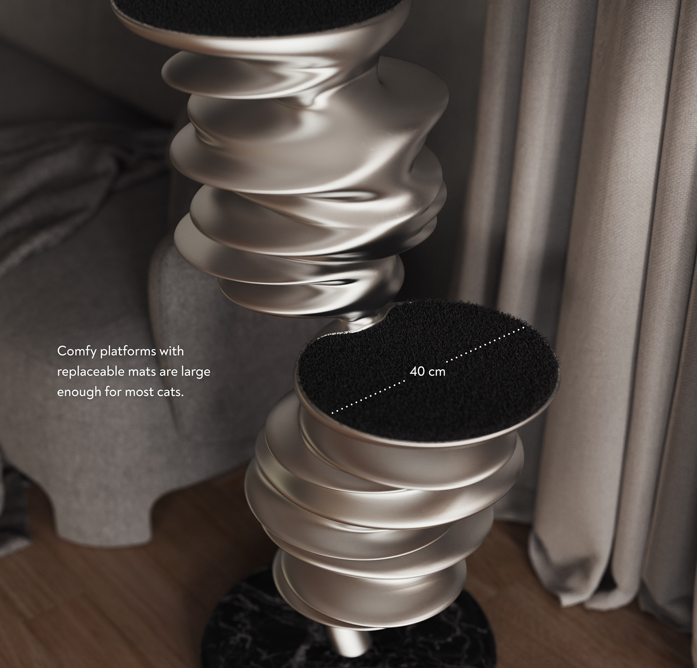 3D Cat Furniture，conceptual design，industrial design，modern art，product design，