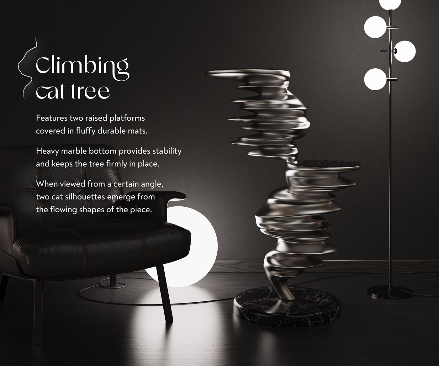 3D Cat Furniture，conceptual design，industrial design，modern art，product design，