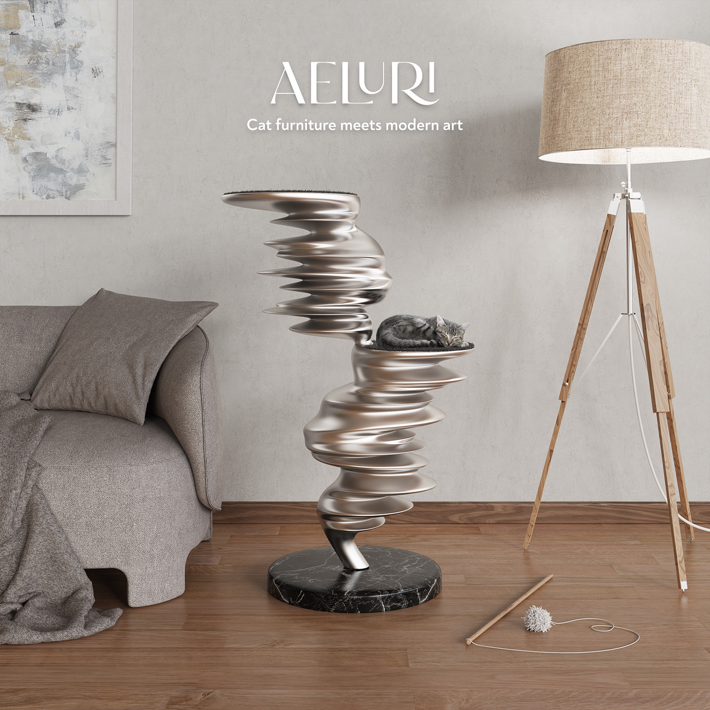 3D Cat Furniture，conceptual design，industrial design，modern art，product design，