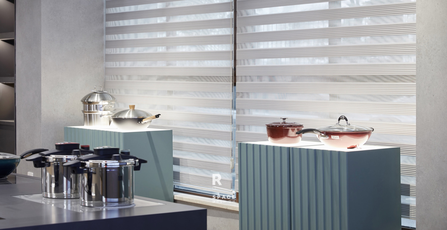 Red design，Kitchenware，space design ，Exhibition hall design，Kitchenware industry，Kitchenware industry，Sanhe，