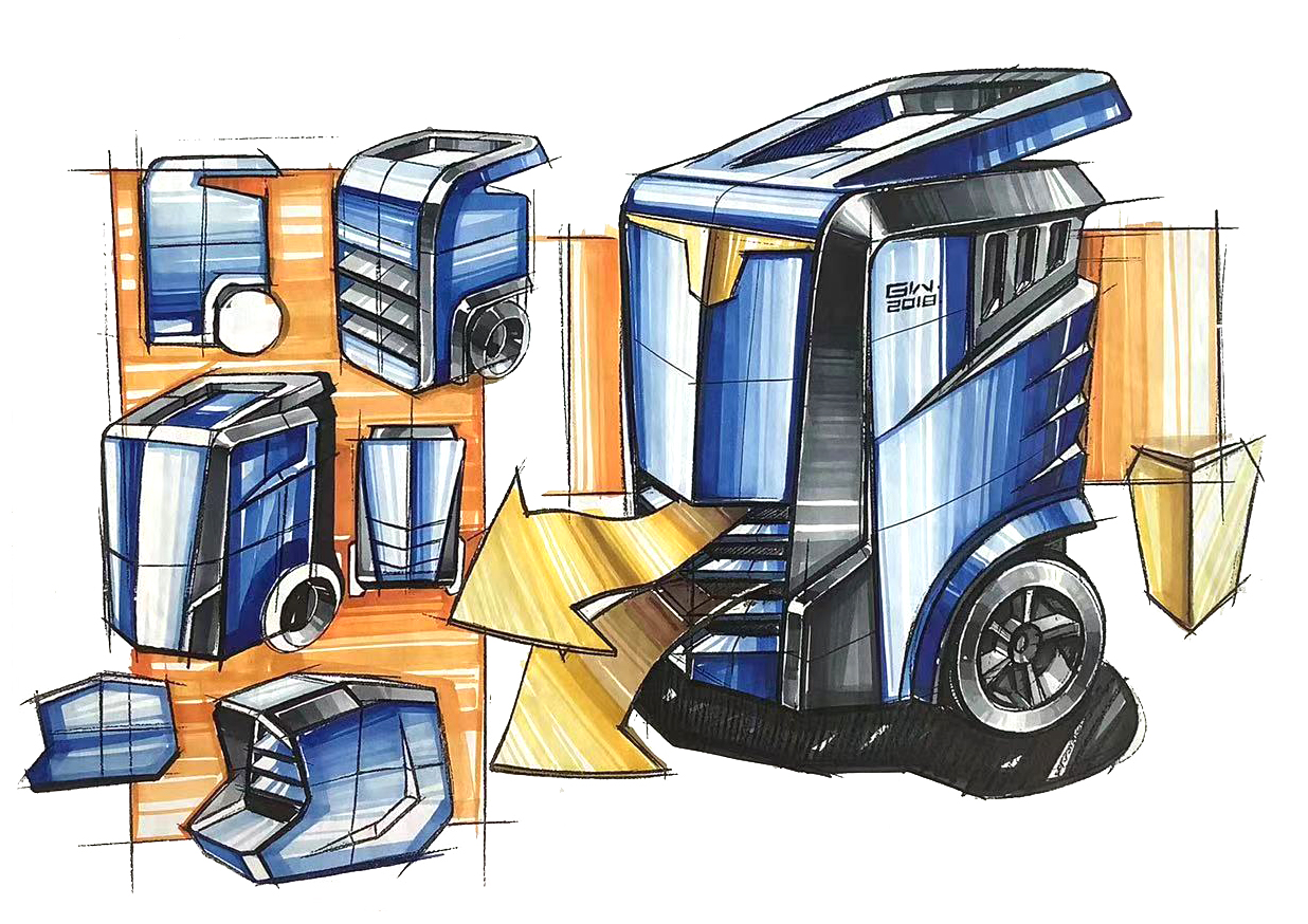 Marker hand drawn，