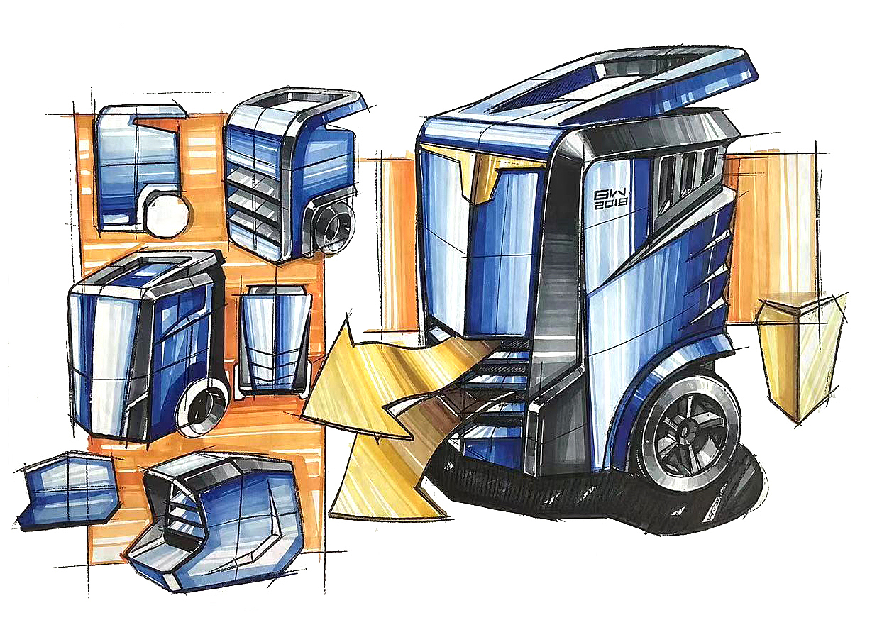 Marker hand drawn，