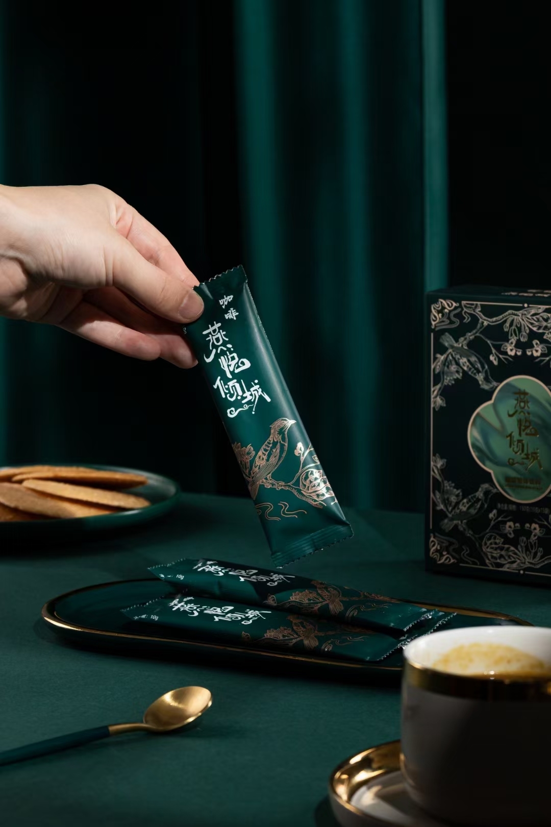 Coffee，Substitute meal，packing design，Illustration packaging，National tide，Qingtang Design Institute，Photography，Hand drawn，