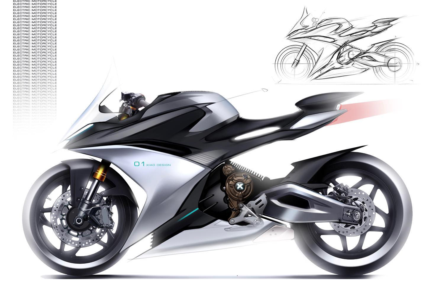 motorcycle，sketch，vehicle，Electric vehicle，