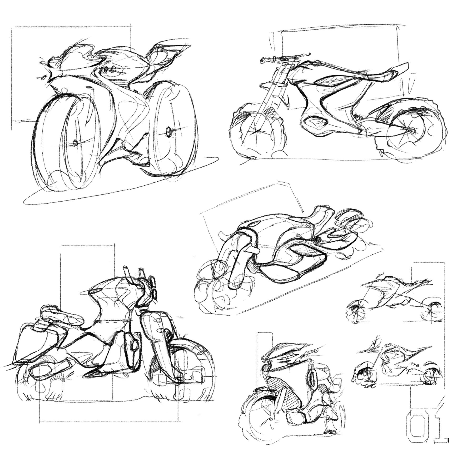 motorcycle，sketch，vehicle，Electric vehicle，