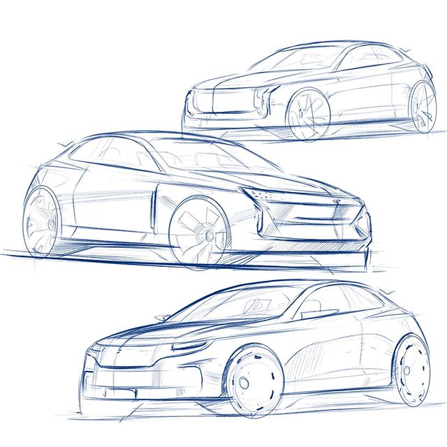 Automobile design，vehicle，sketch，