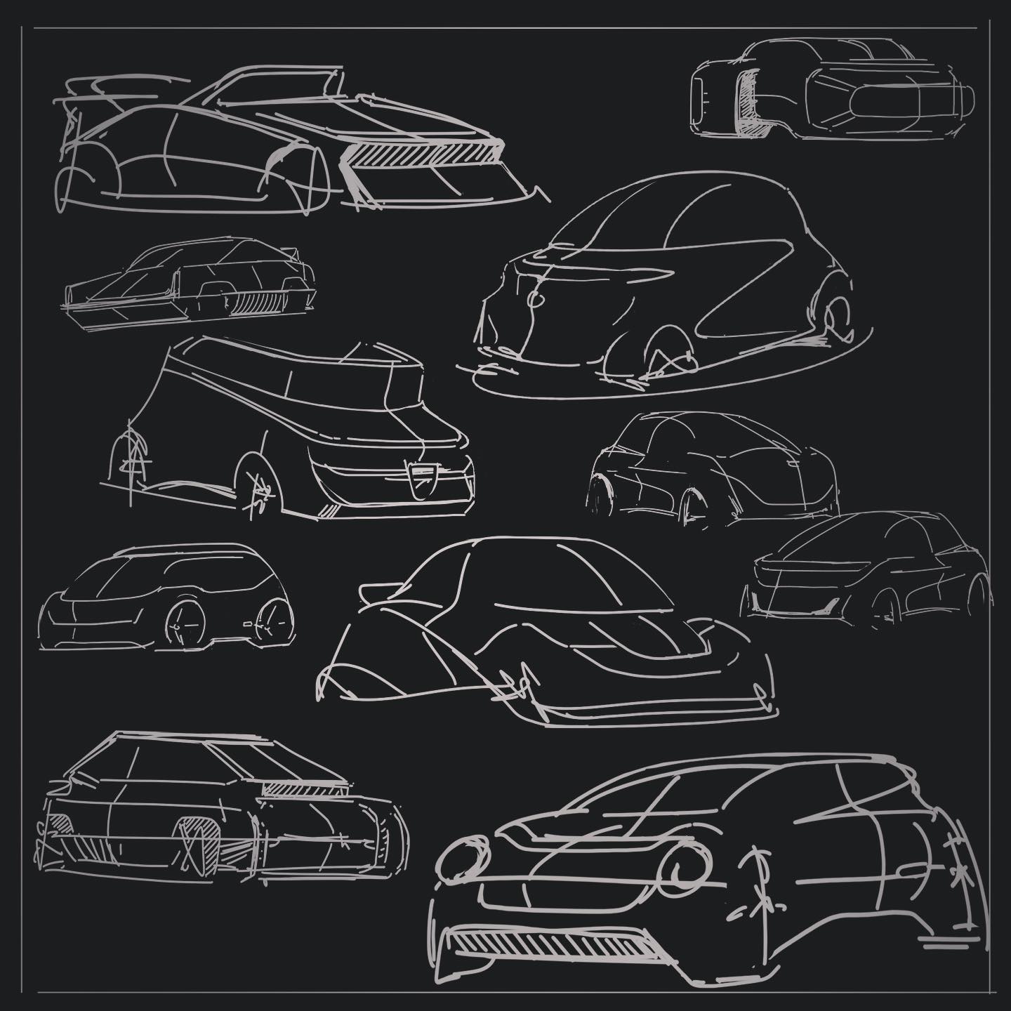 Automobile design，vehicle，sketch，