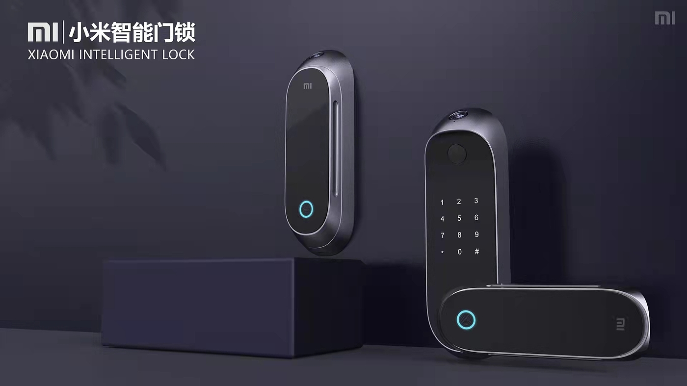 industrial design，Portfolio design，Intelligent door lock，