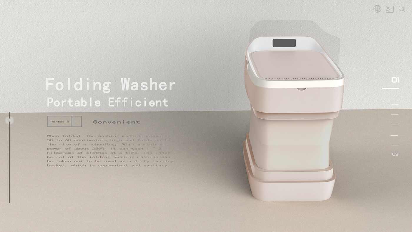 equipment，Appearance design，product design，Smart home，household electrical appliances，Washing machine，Portable，