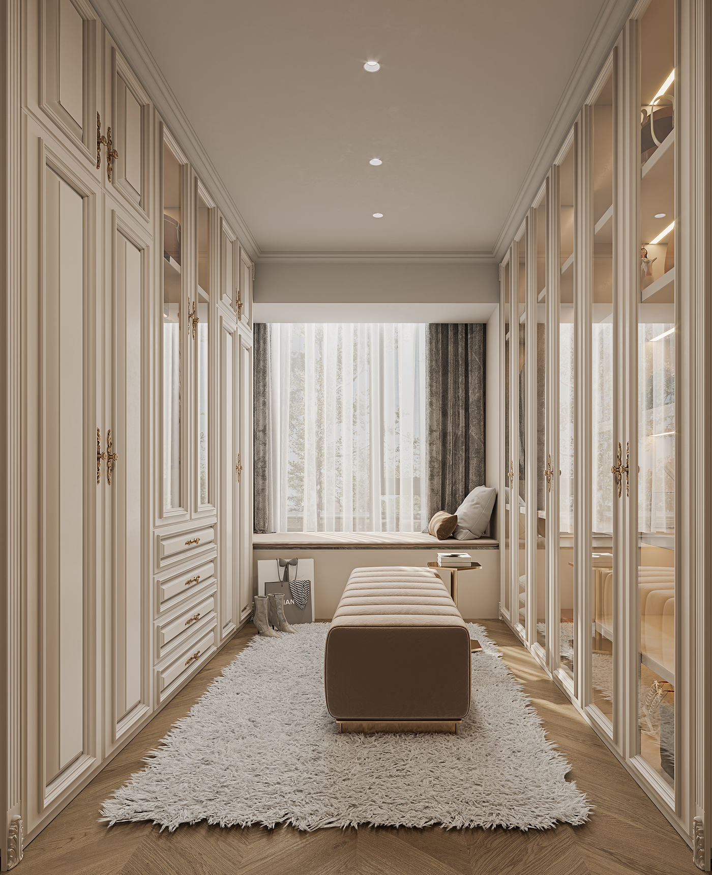 French light luxury living room，
