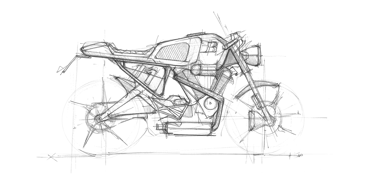 Maxence Hoet，motorcycle，brand，Hand drawn，draft，line，motorcycle，automobile，shoes，