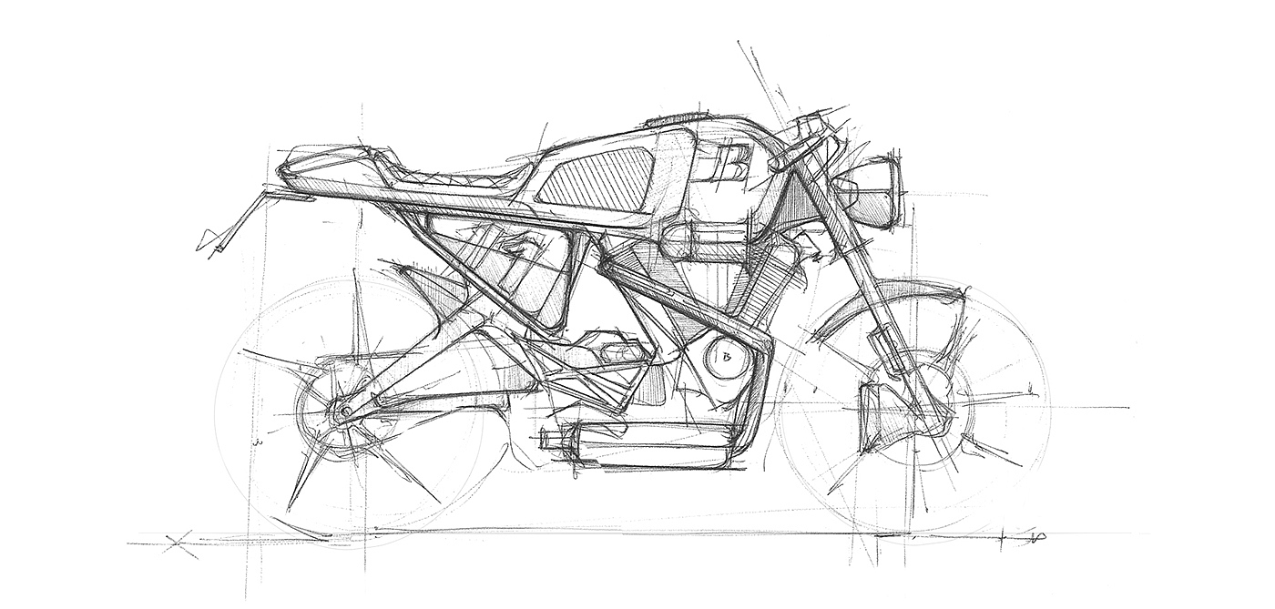 Maxence Hoet，motorcycle，brand，Hand drawn，draft，line，motorcycle，automobile，shoes，