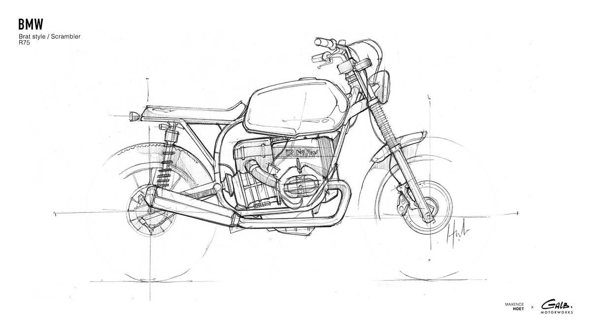 Maxence Hoet，motorcycle，brand，Hand drawn，draft，line，motorcycle，automobile，shoes，