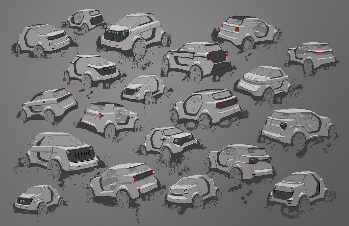 automobile，Hand drawn，sketch，brand，