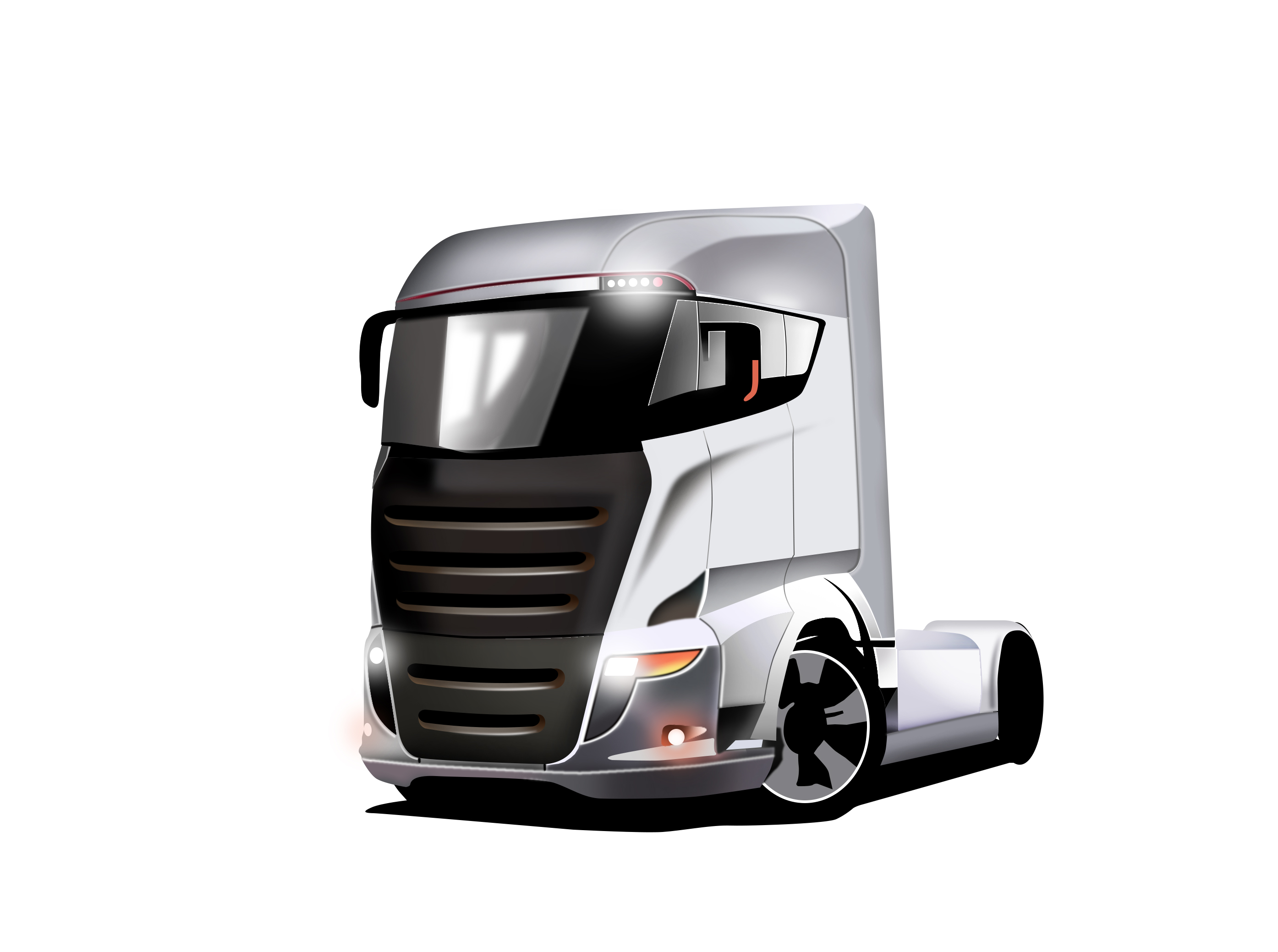 Hand drawn, truck，