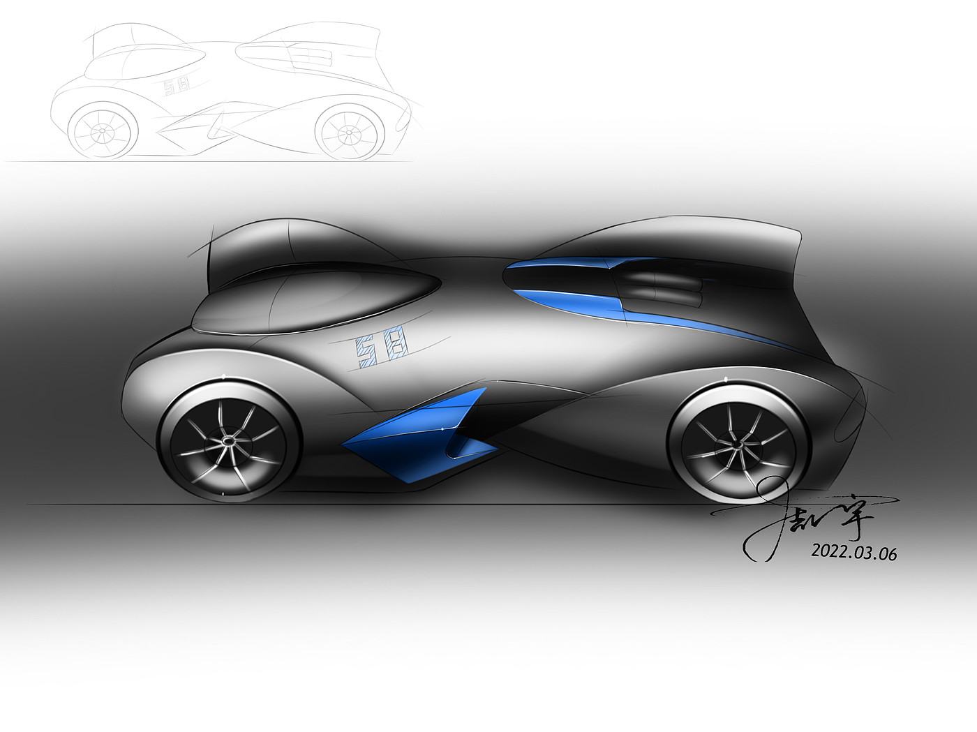 Hand drawn products，Hand drawn car，Copy，Hand drawn industrial design，photoshop，sketchbook，