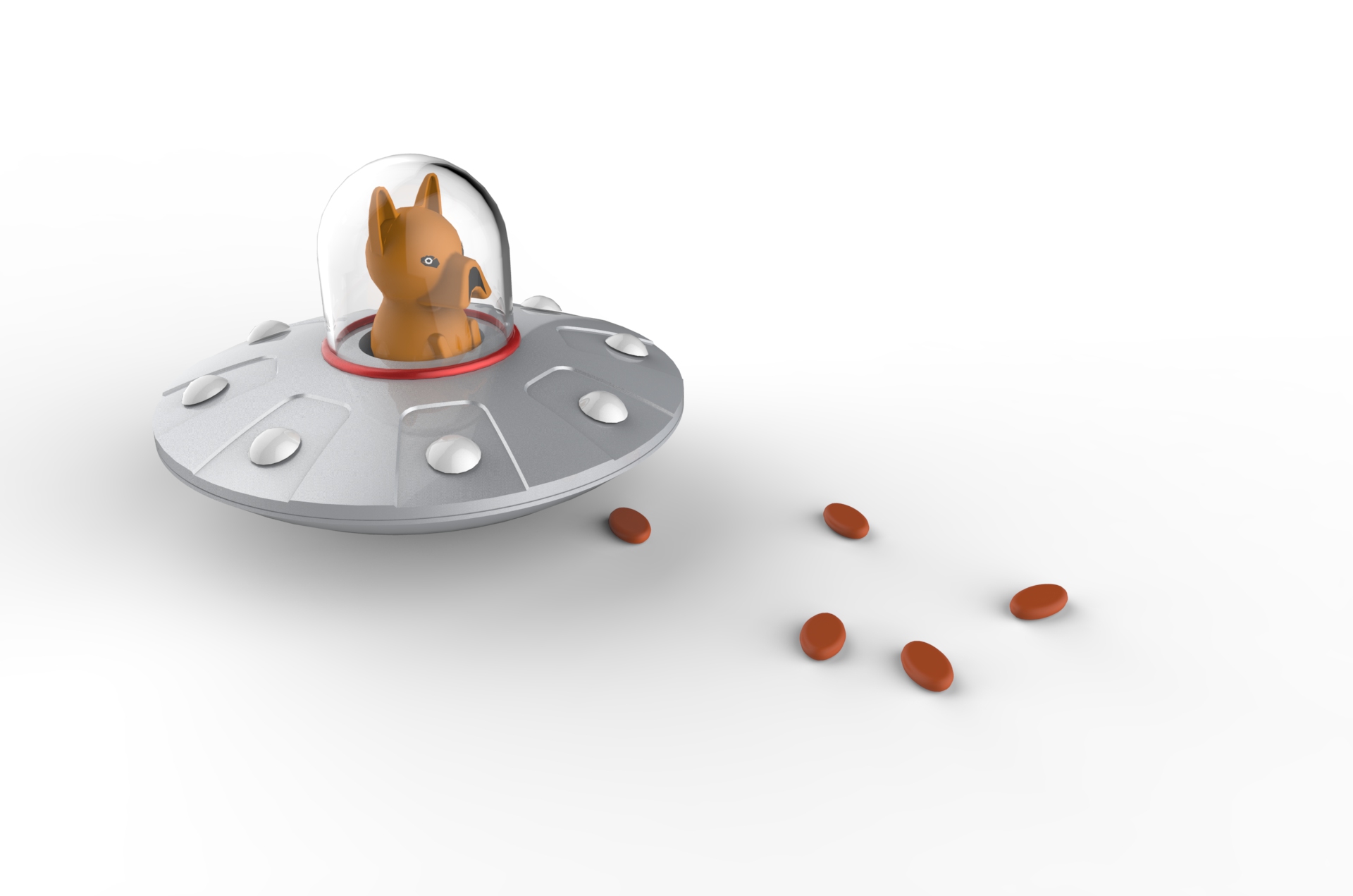 Pet toys，Toys，lovely，Flying saucer，Missing food，