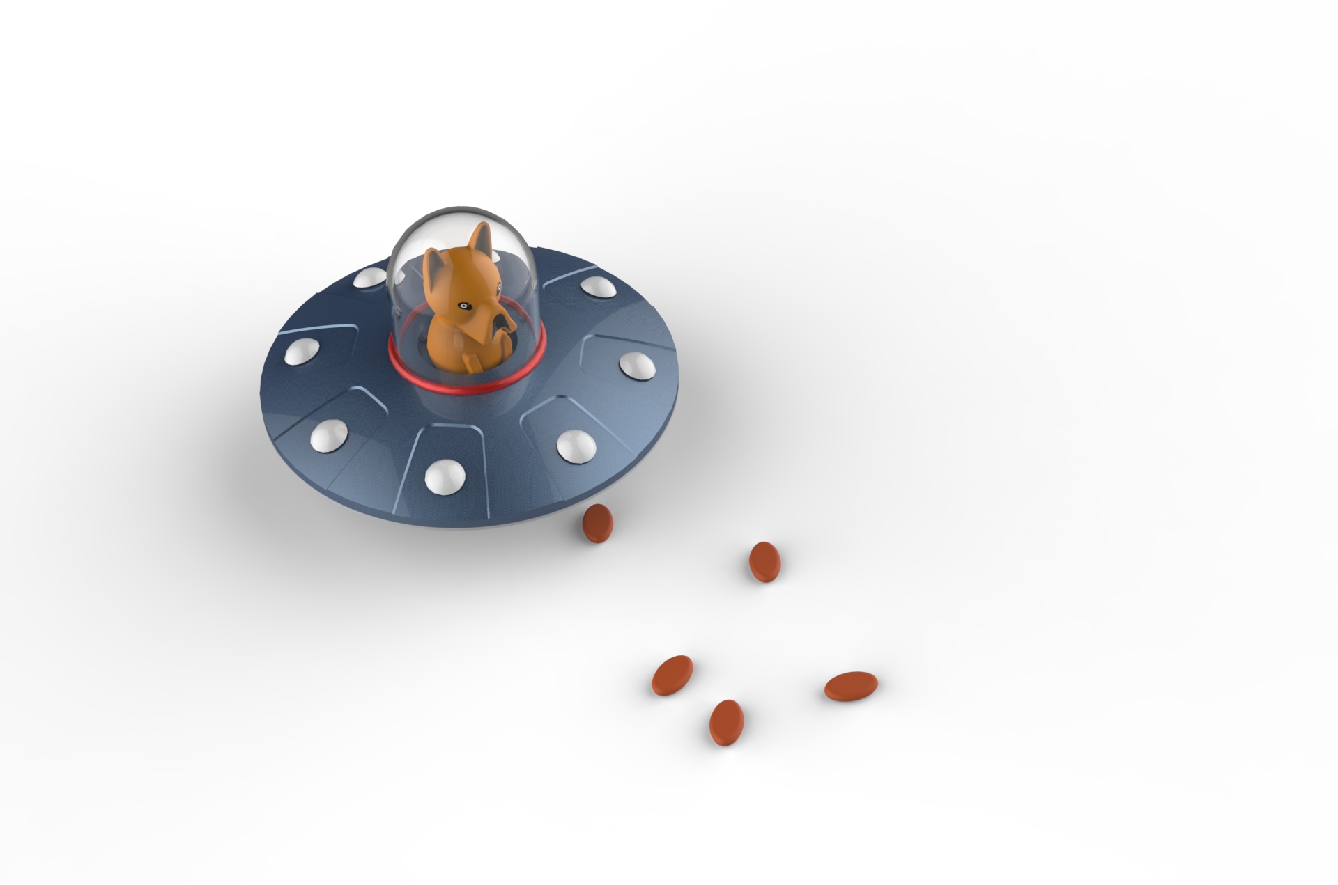 Pet toys，Toys，lovely，Flying saucer，Missing food，