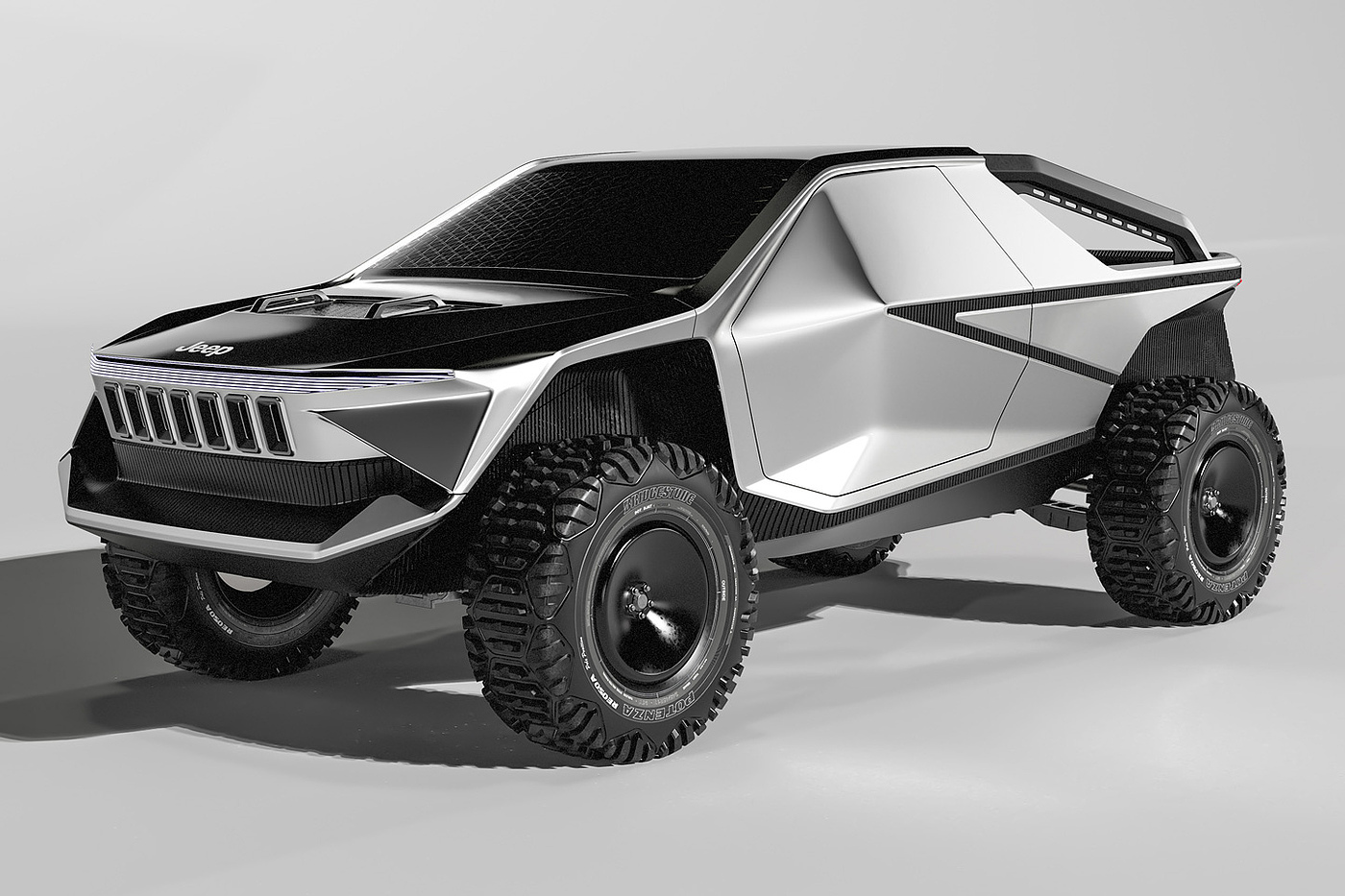 Pickup，Tesla，polygon，automobile，