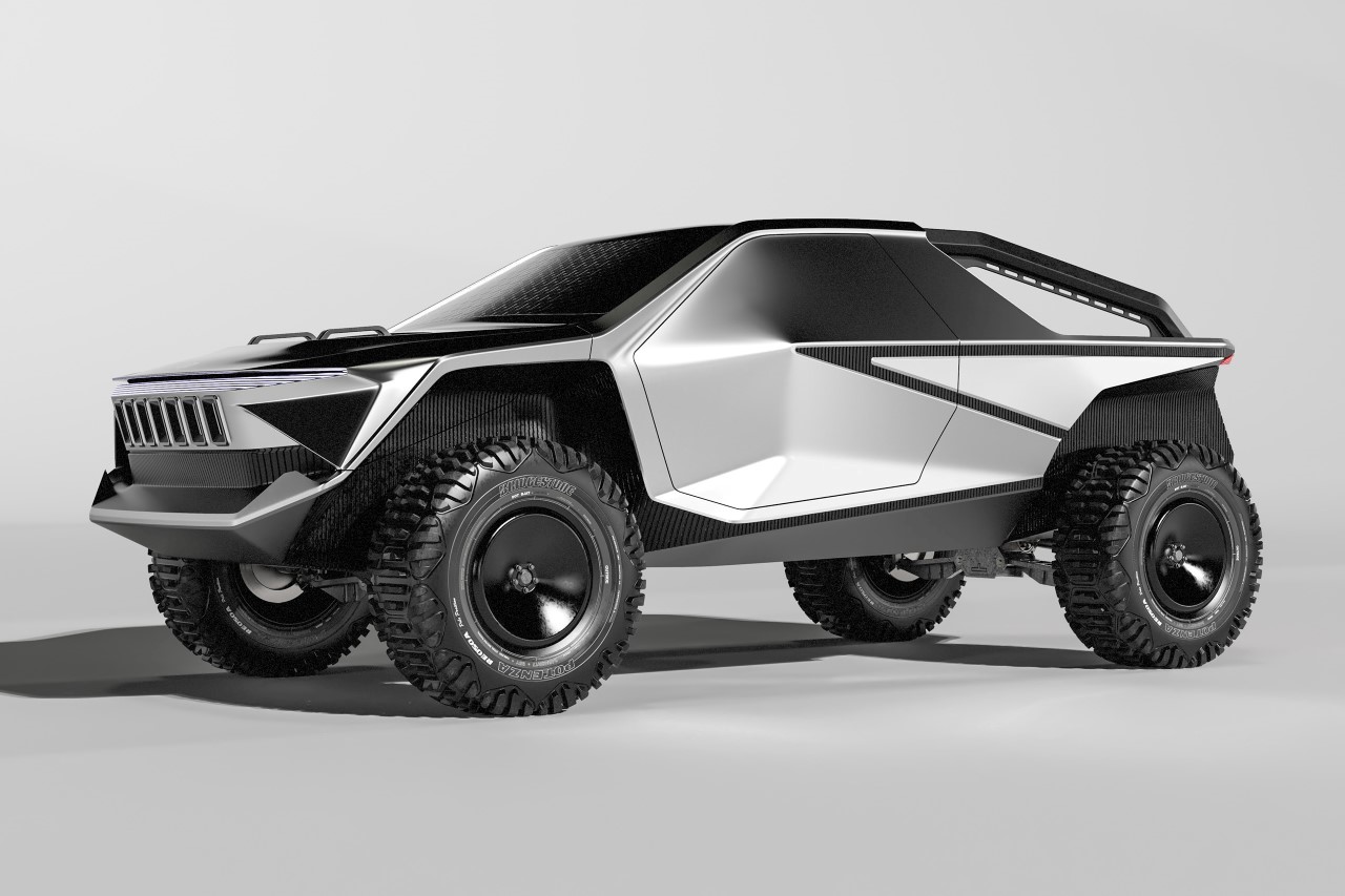 Pickup，Tesla，polygon，automobile，