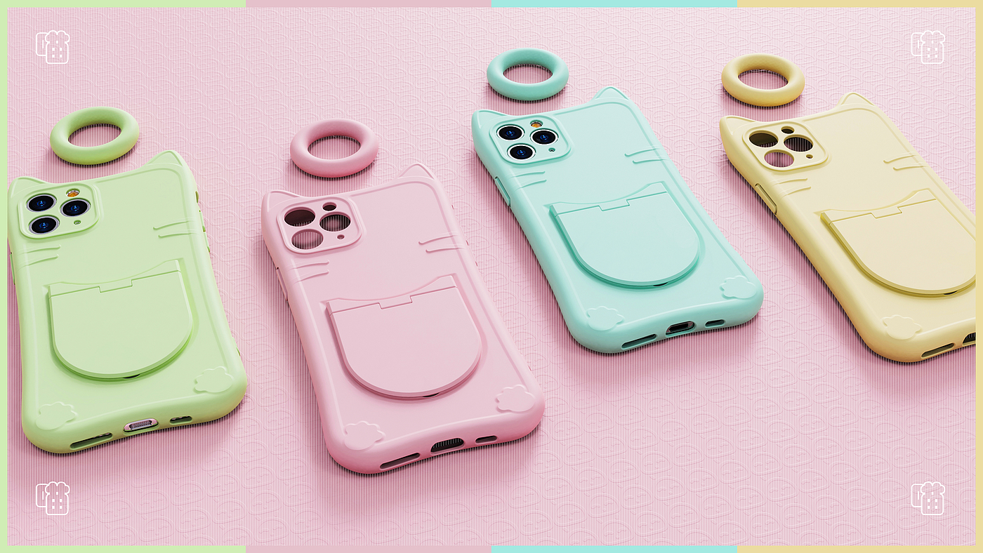 Cat design，Mobile phone case design，Mission Runway，Multifunctional design，