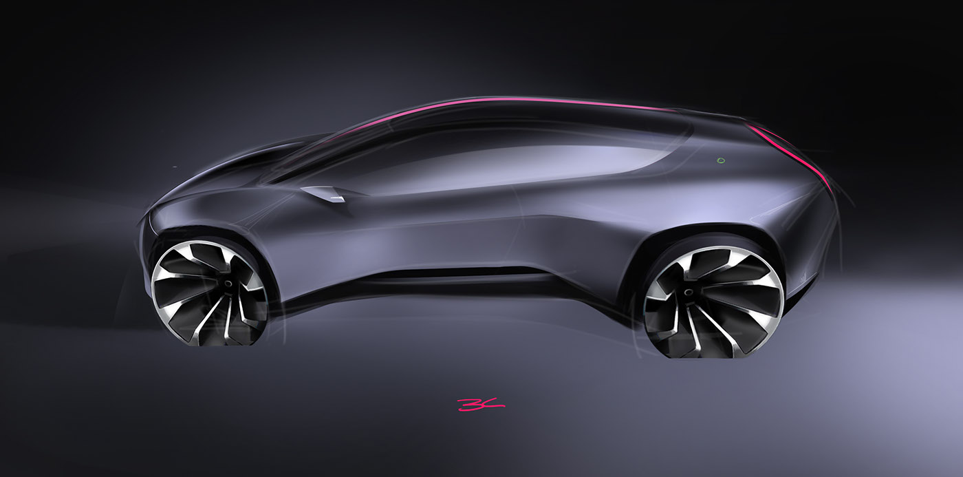 lotus，Sports car，industrial design，Cool，Interior，sketch，