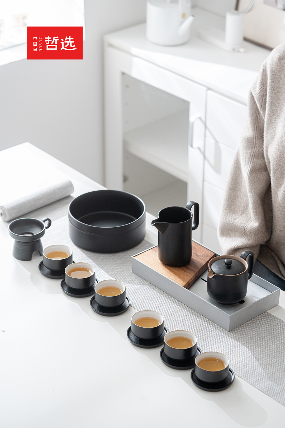 Chinese white，Zhe Xuan，ceramics，black-pottery，Simplicity，gift，Souvenir ，