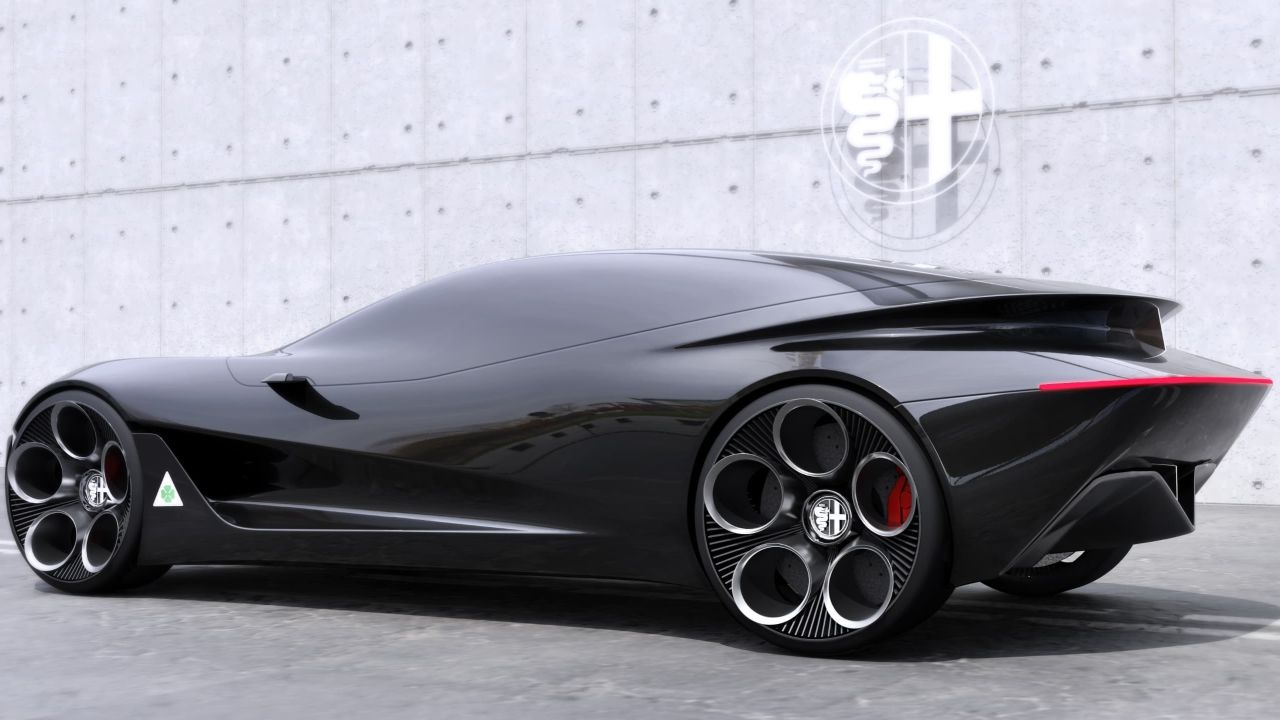 alfa romeo ，Super car，Fashion future，Science fiction design，
