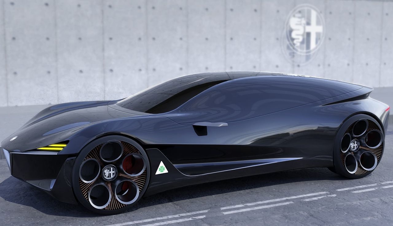 alfa romeo ，Super car，Fashion future，Science fiction design，