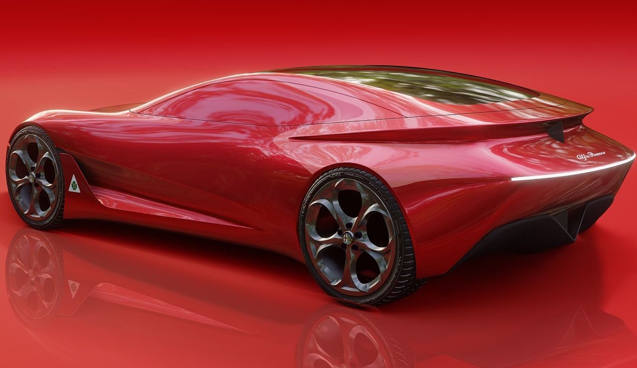 alfa romeo ，Super car，Fashion future，Science fiction design，