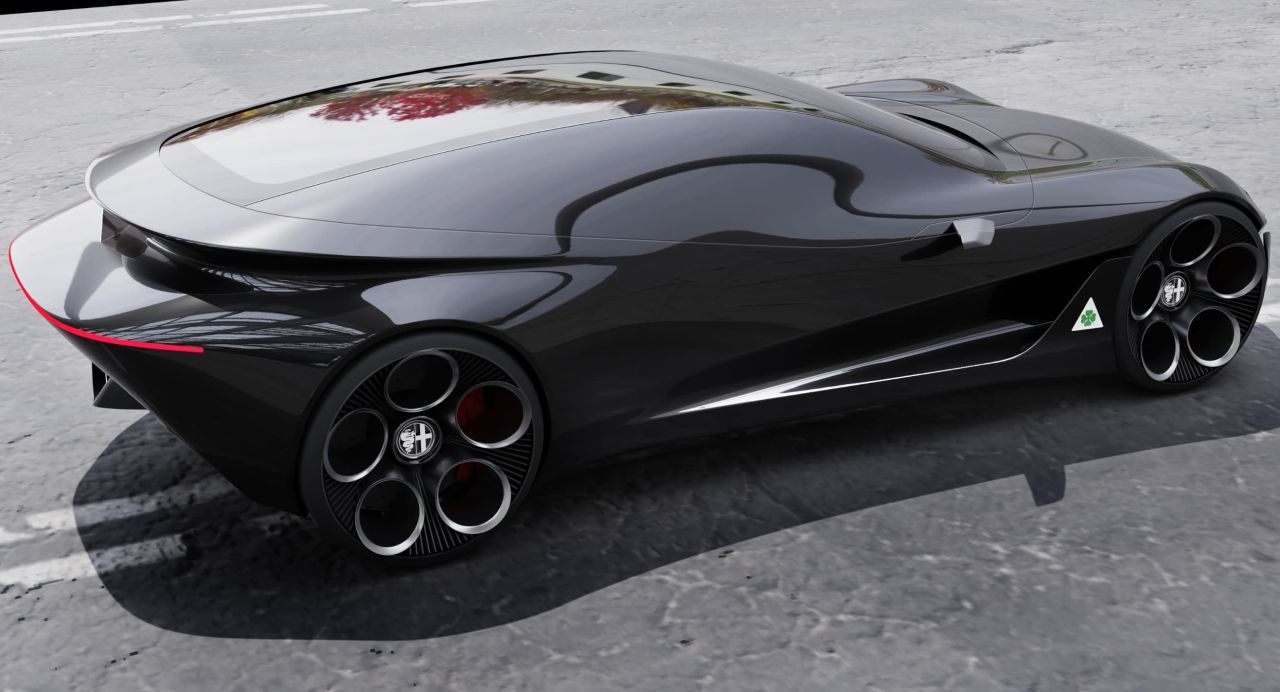 alfa romeo ，Super car，Fashion future，Science fiction design，