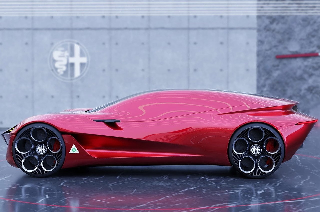 alfa romeo ，Super car，Fashion future，Science fiction design，