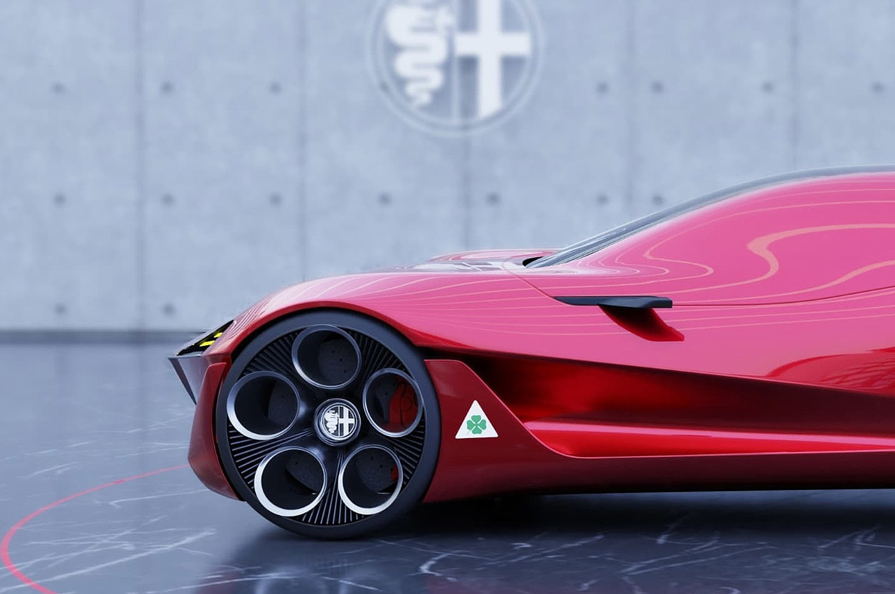 alfa romeo ，Super car，Fashion future，Science fiction design，