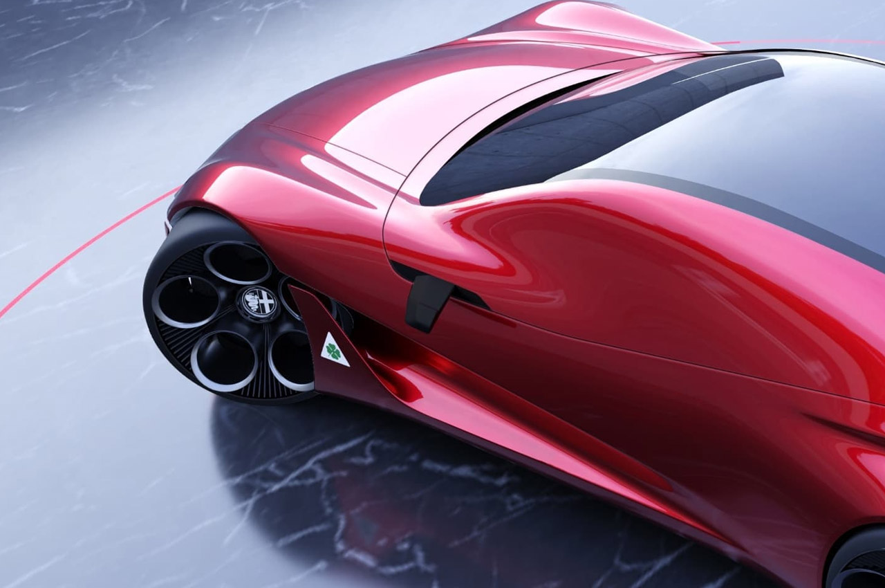 alfa romeo ，Super car，Fashion future，Science fiction design，