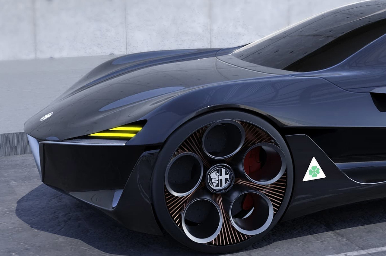 alfa romeo ，Super car，Fashion future，Science fiction design，
